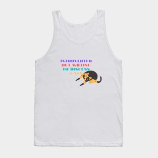 INTROVERTED BUT WILLING TO DISCUSS CATS Tank Top